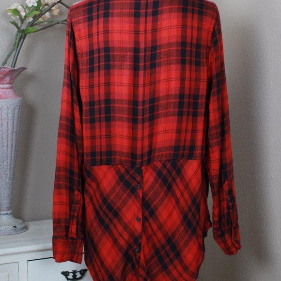 Lucky Brand Plaid Flannel Size M - Picture 3 of 6